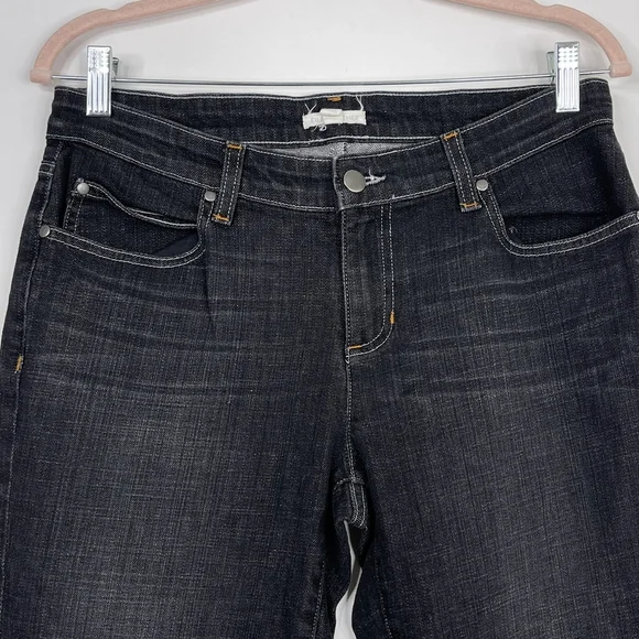 2/$30 Eileen Fisher Organic Denim Skinny Jeans 4 Rinsed Black Mid Rise #6653 - Picture 4 of 15